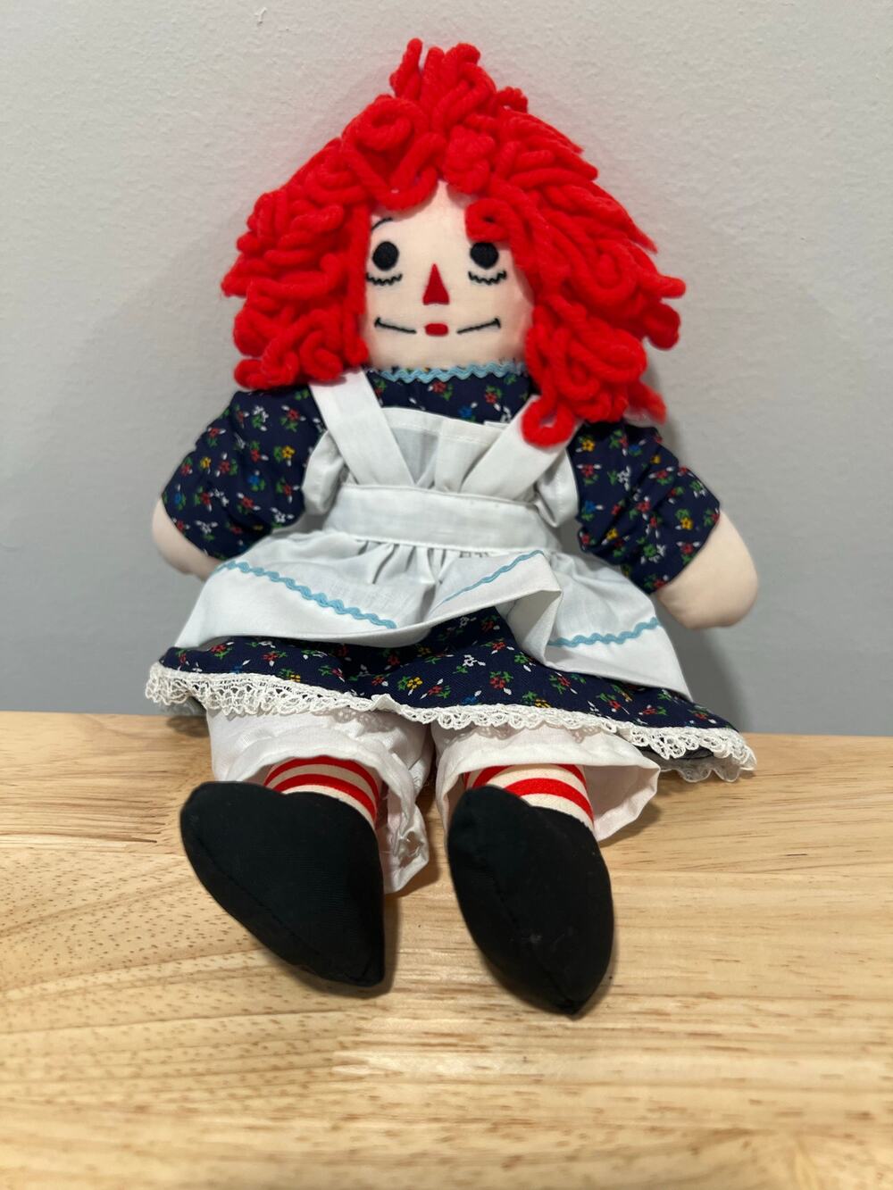 Vintage Handmade Raggedy Ann Doll 12"
